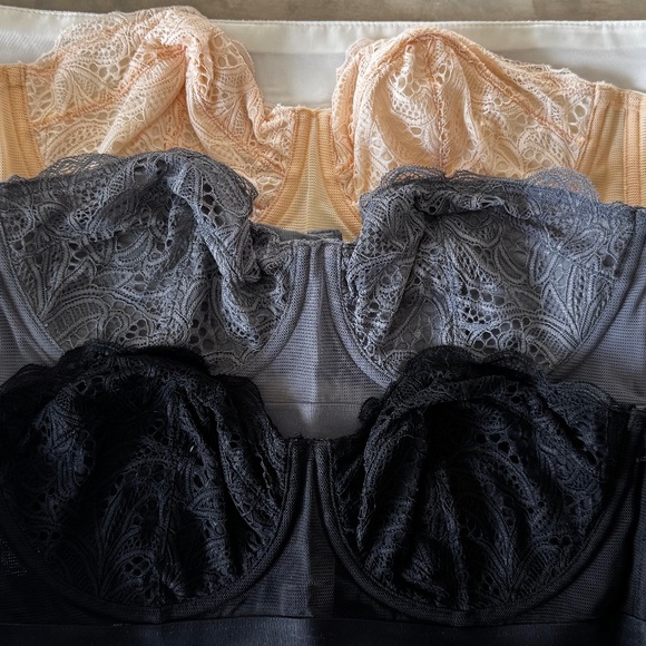 NWOT Lively 38C Lace Strapless Bras (Set of 3) - Picture 1 of 9